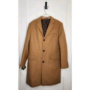 40R J. Crew Camel Brown Wool Primaloft Quilted Lining Coat Sportsmen's Outfitter